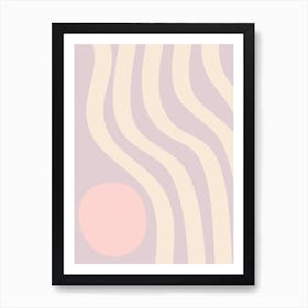 Abstract Lines and Shapes in Pastel Lavender Art Print