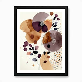 Flowers Watercolor Abstract 1 Art Print