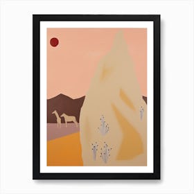 Sahara Desert   Africa, Contemporary Abstract Illustration 3 Art Print