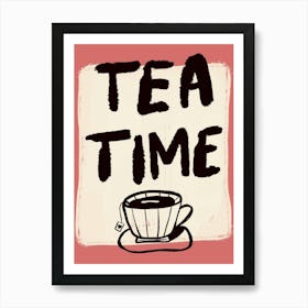 Tea Time Pink Art Print