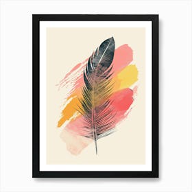 Stellar Hues In Retro Form Mid Century Style Art Print