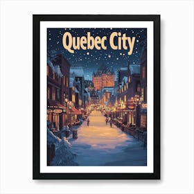 Aihrgdesign A Mid Century Modern Travel Poster For Quebec City 1 Art Print