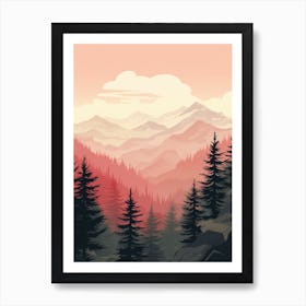 Landscape Of Mountains Art Print