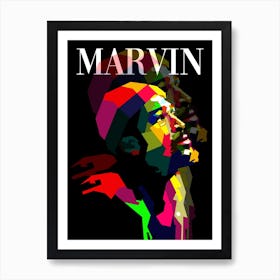 Marvin Gaye American RNB Singer Pop Art WPAP Art Print