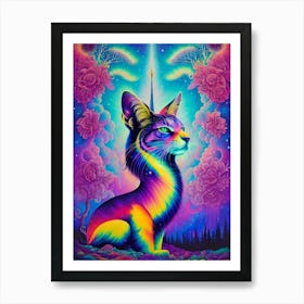 Rainbow Cat 13 Art Print