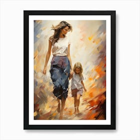 Guiding Light Illustration Of A Mother S Guidance Art Print