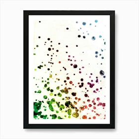 Alcohol Ink Rainbow Rain Art Print