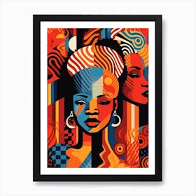 Afrocentric Pattern Illustration 8 Art Print