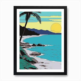 Minimal Design Style Of Seychelles 2 Art Print