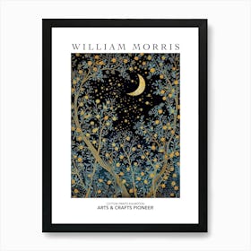 William Morris Print Moon Botanical Trees Poster Vintage Wall Art Textiles Art Vintage Poster Art Print