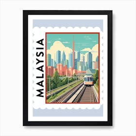 Malaysia Travel Stamp Poster Art Print