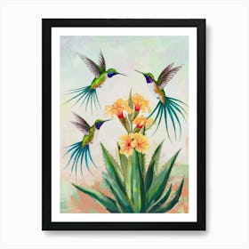 Hummingbird Harmony
Three vibrant hummingbirds hover around bright flowers, bringing energy and serenity.
Ideal for a living room or bedroom, adding a fresh, nature-inspired touch. Art Print