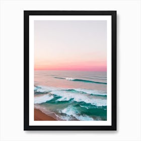Brighton Beach, Australia Pink Photography 3 Art Print