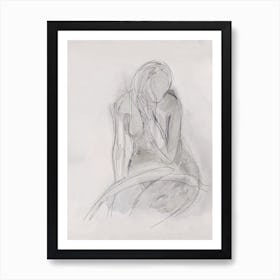 Bathing Figure Art Print