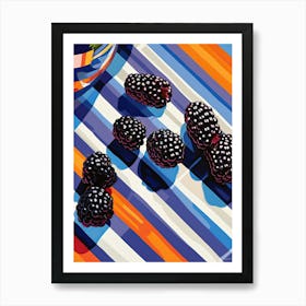 Blackberries Fruit Summer Illustration 2 Art Print