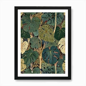 William Morris Tropical Leaves Wallpaper Art Print