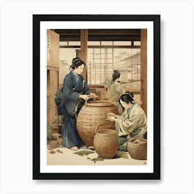 Basketry Work By The Craftsman Ichida Shshichir Of Nan 0 Art Print