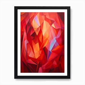 Colourful Abstract Geometric Polygons 3 Art Print