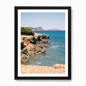 Rocky Coast & Blue Sea // Ibiza Nature & Travel Photography Art Print