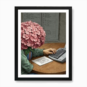 Flowers On My Head Art Print