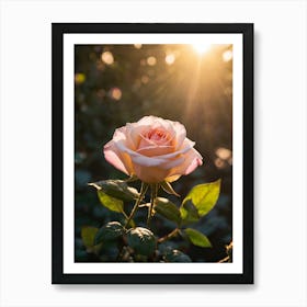 Pink Rose In The Sun Poster