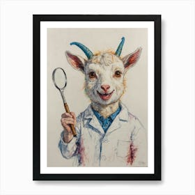 Doctor Goat Art Print