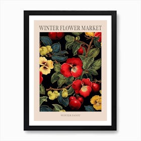 Winter Pansy 1 Winter Flower Market Poster Art Print