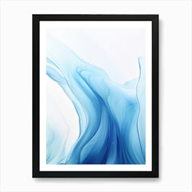 Abstract Blue Wave Art Print