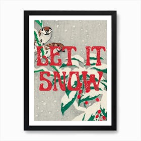 Let It Snow Christmas Art Print