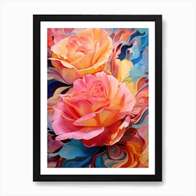 Floating Roses Art Print