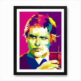 Alain Delon Hollywood Movies Actor Pop Art WP Art Print