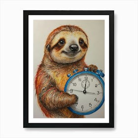 Sloth 34 Art Print