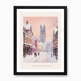 Dreamy Winter Painting Poster Canterbury United Kingdom 3 Affiche