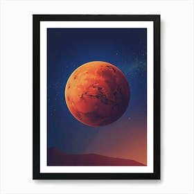 Mars In Space Art Print