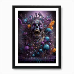 Skull With A Brain~Escape Clause ~Reimagined Art Print