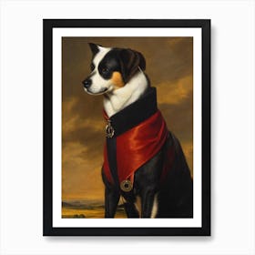 Canaan Dog 2 Renaissance Portrait Oil Painting Art Print
