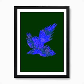 the blue bird Art Print