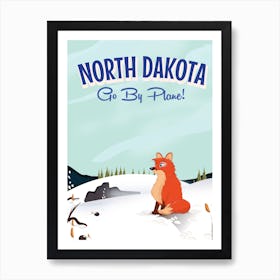 North Dakota Go By Plane Affiche