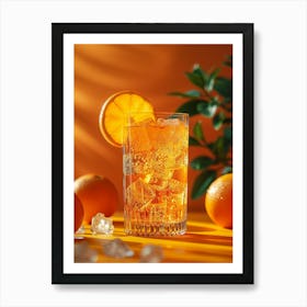 Orange Drink With Ice 1 Art Print