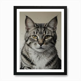 Cat Portrait 3 Art Print