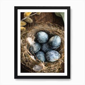 Easter Eggs In A Nest 18 Art Print