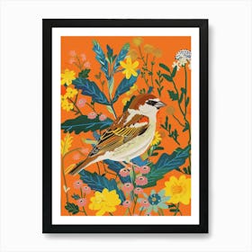 Spring Birds House Sparrow 2 Art Print