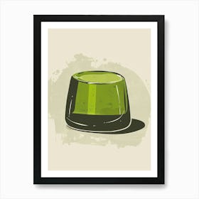 Lime Jelly Minimalist Line Illustration 2 Art Print