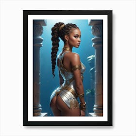 Beautiful And Sexy African American Princess 11 Art Print