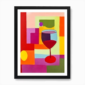 Cinsault Paul Klee Inspired Abstract Cocktail Poster Art Print