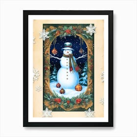 William Morris Snowman In The Window Póster