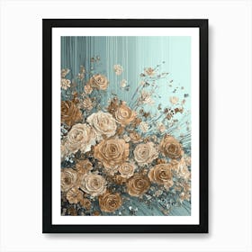 Roses In A Vase 5 Art Print