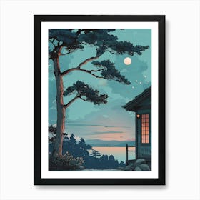 Yufuin Japan 3 Retro Illustration Art Print