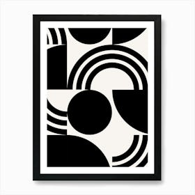 Midcentury Modern Shapes Abstract Poster 8 Art Print