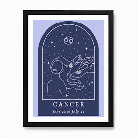 Cancer Blue Art Print